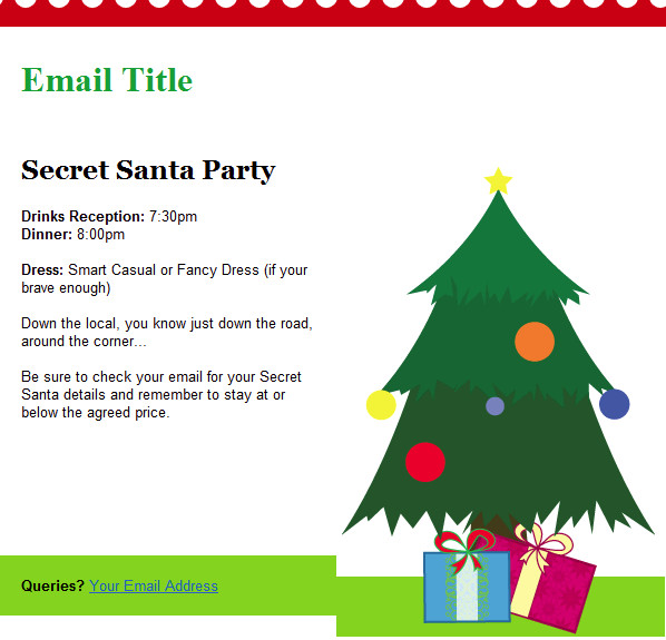 Christmas Email Template Tree Free group email and mass