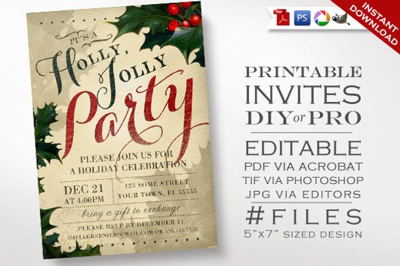 32 Christmas Invitation Templates PSD AI Word