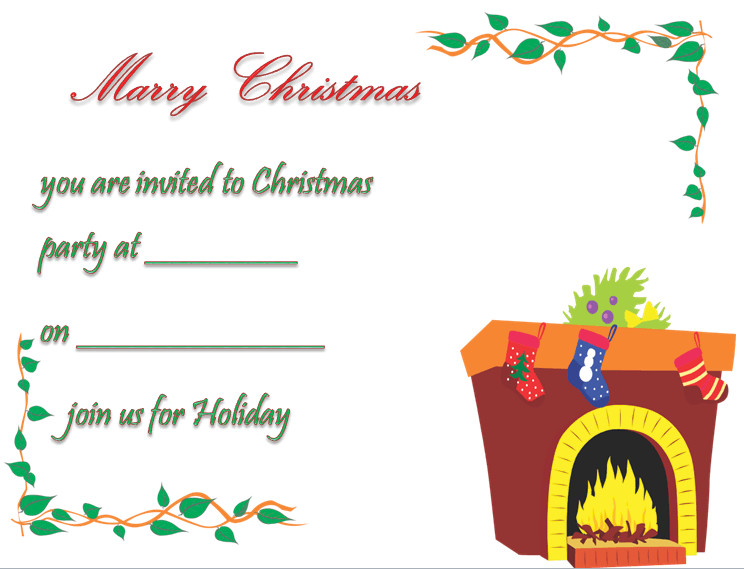 Christmas Party Invitation Template Free & Printable