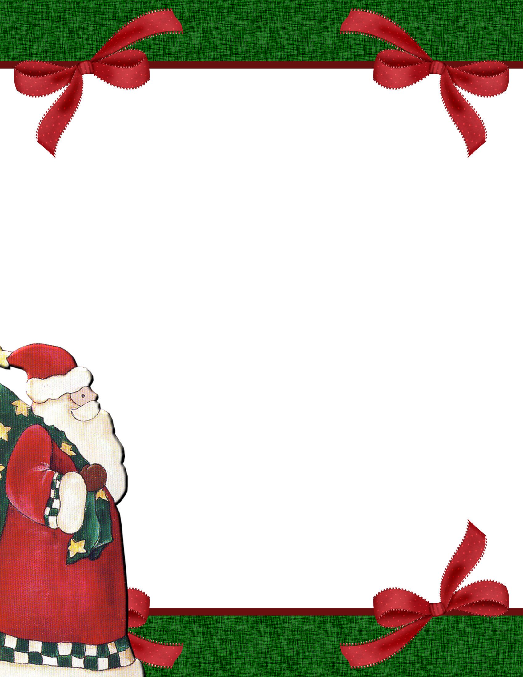 Christmas 2 FREE Stationery Template Downloads