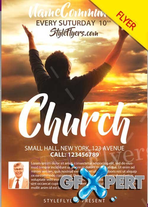 Free Church PSD V12 Flyer Template