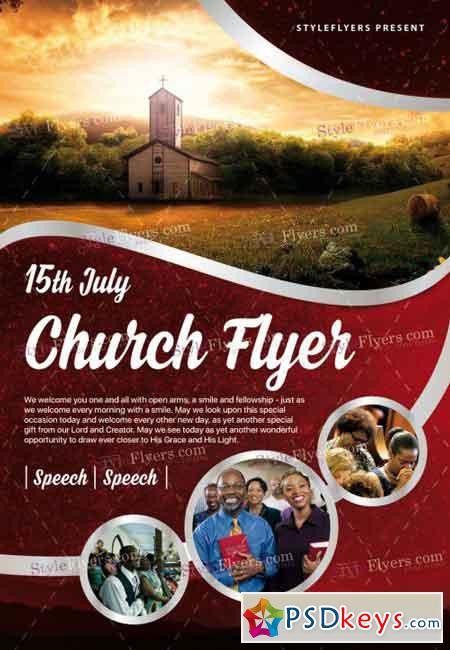 Church PSD Flyer Template Free Download shop Vector