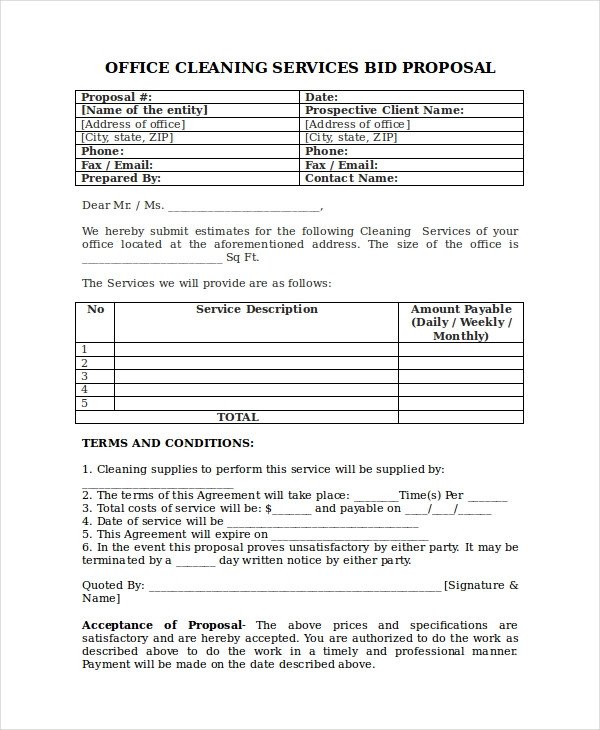 15 Cleaning Proposal Templates Word PDF Apple Pages