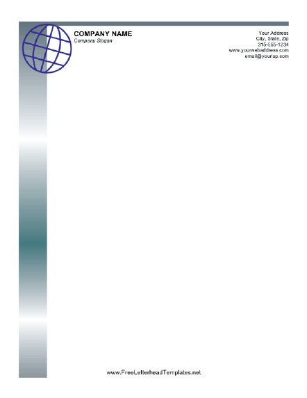 Business Letterhead with Globe