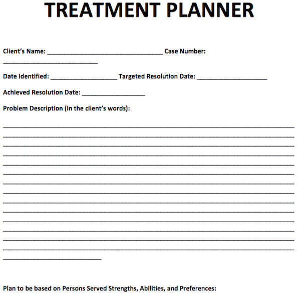 Treatment Planner Template