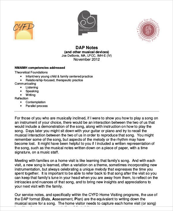 6 Sample Dap Notes PDF DOC