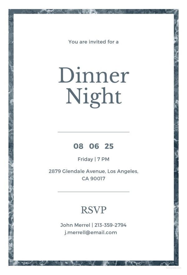 40 Dinner Invitation Templates Free Sample Example