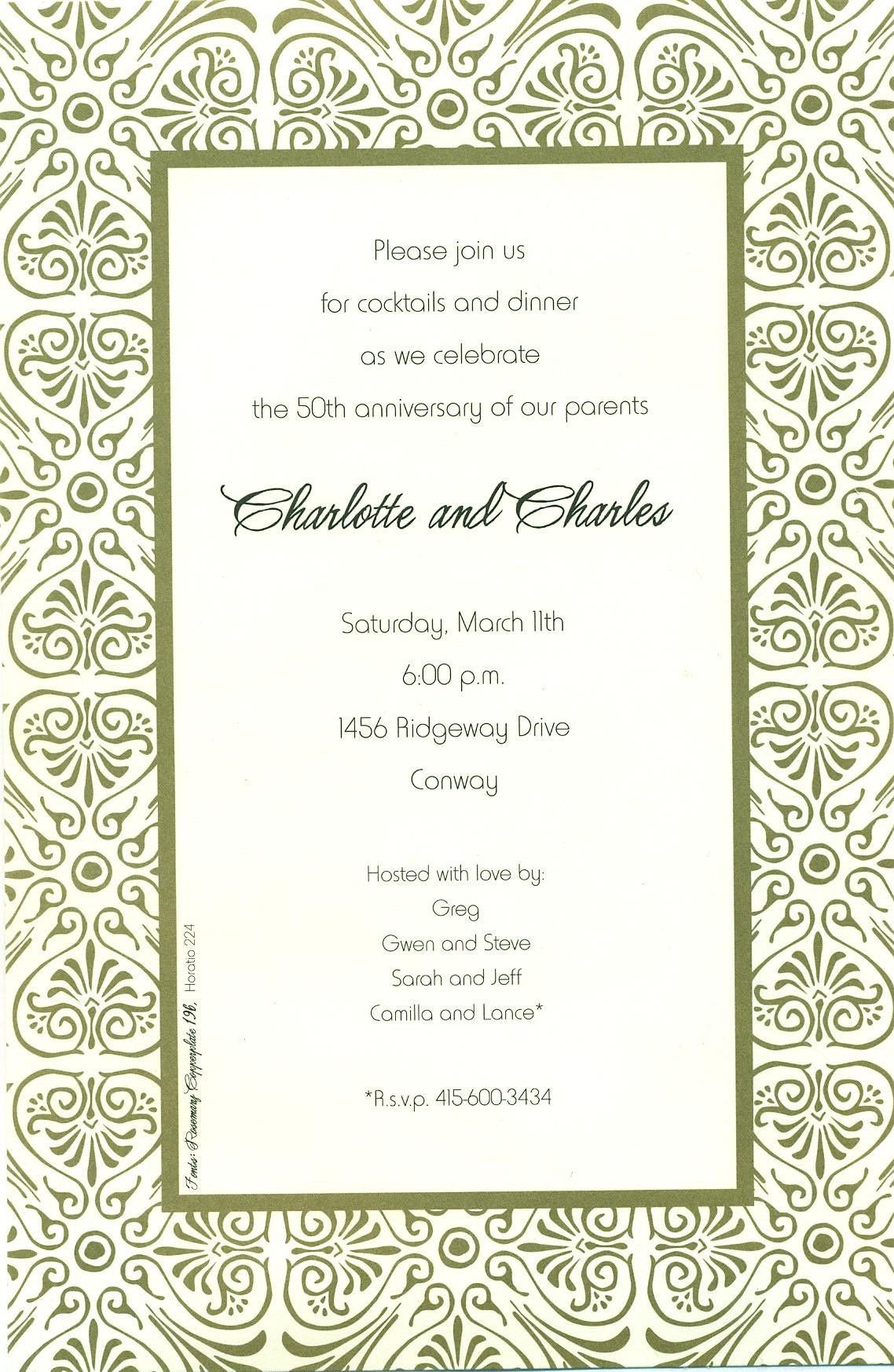 Downloadable Dinner Invitations Templates