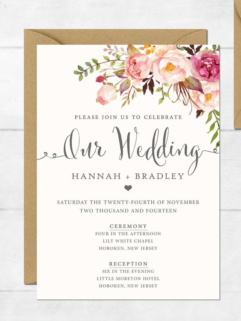 16 Printable Wedding Invitation Templates You Can DIY