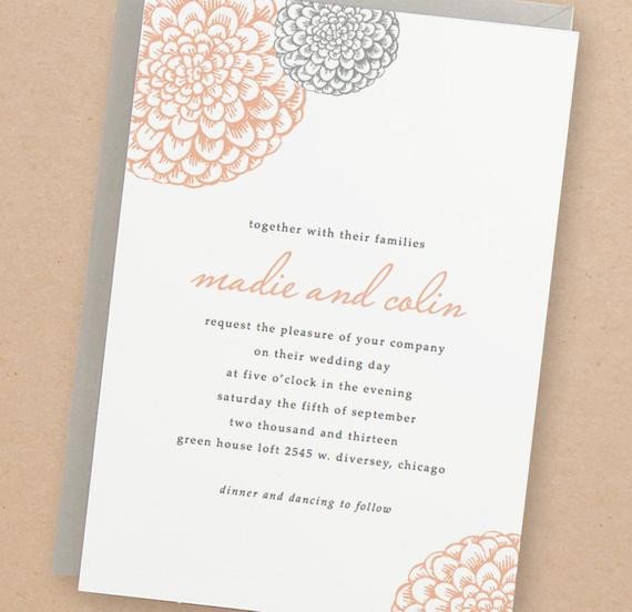 Printable Wedding Invitation Template INSTANT DOWNLOAD