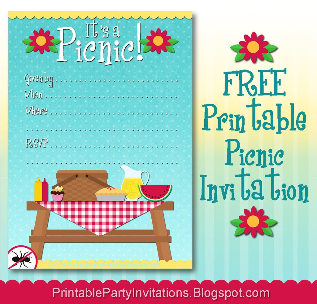 FREE Printable Picnic Invitation