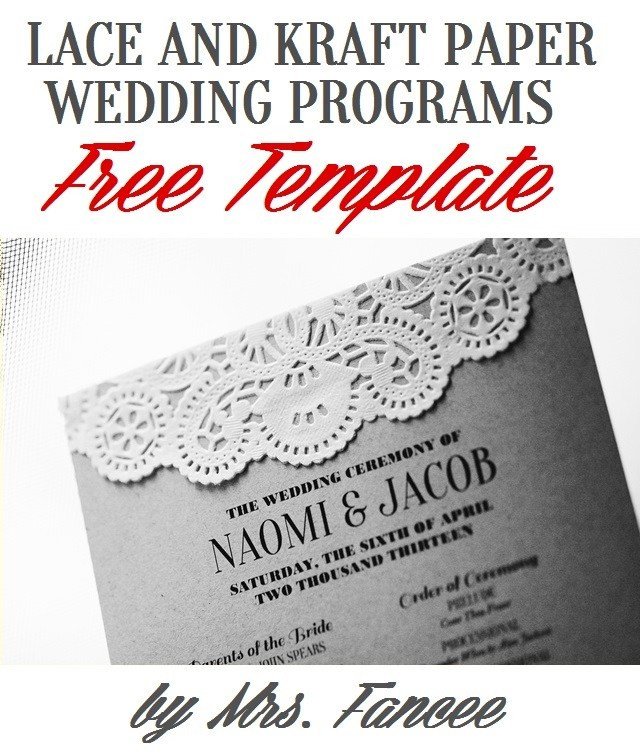 Wedding Program Template Mrs Fancee