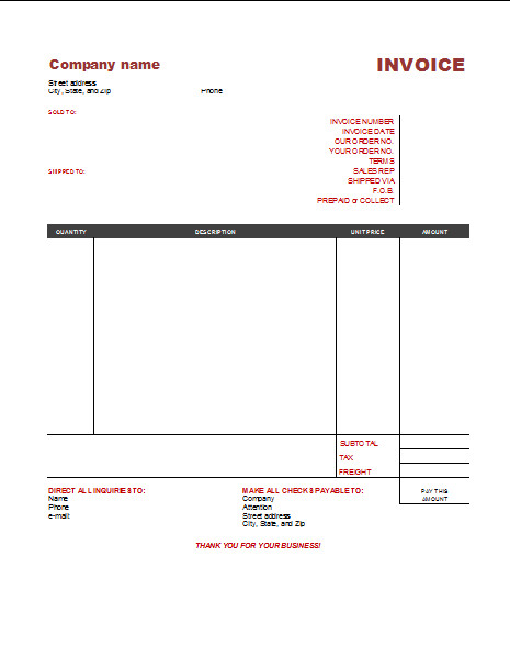 3 Free Invoice Templates to Build any Type of Invoice