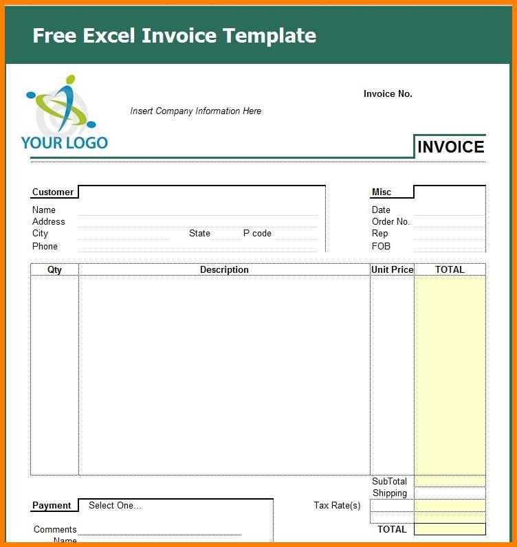 6 editable invoice template excel