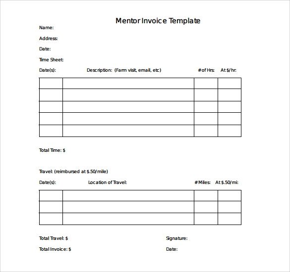 Sample Simple Invoice template 9 Download Free