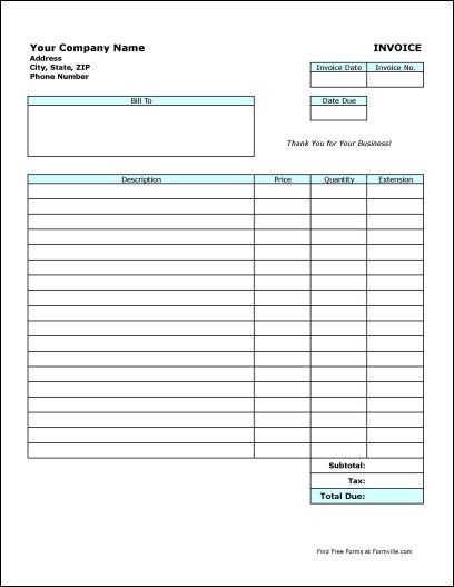 Use Printable Invoices