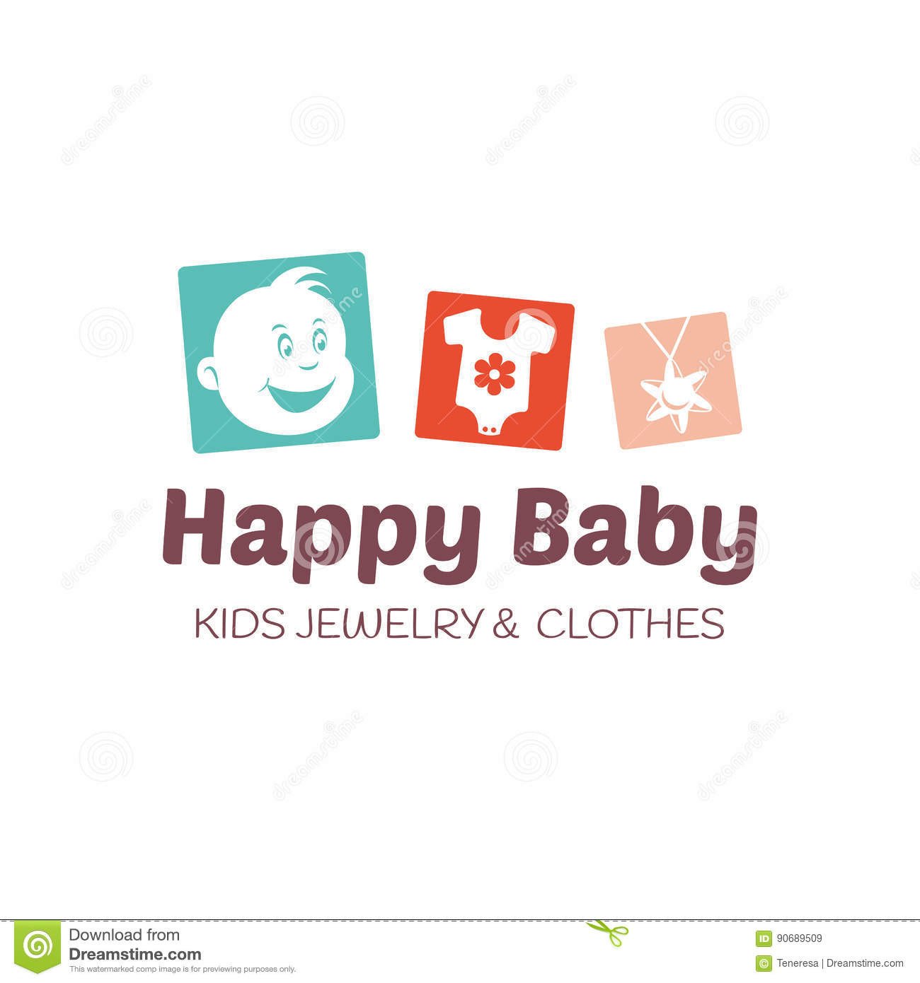 Baby Shop Logo Vector Template Stock Vector Illustration