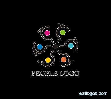Editable people logo design