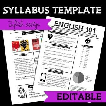 Best 25 Syllabus template ideas on Pinterest