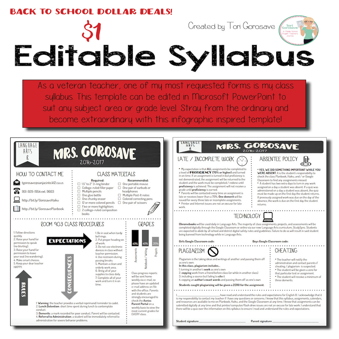 Editable Syllabus [Infographic]