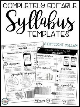 Syllabus and Meet the Teacher Editable Infographic