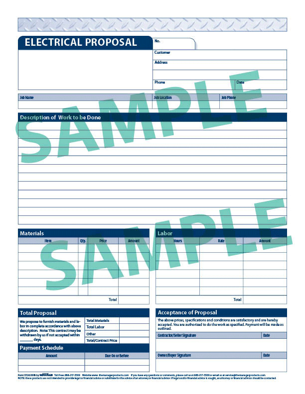 Electrical Proposal Form