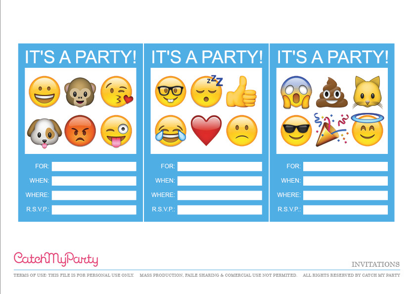 Free Emoji Party Printables