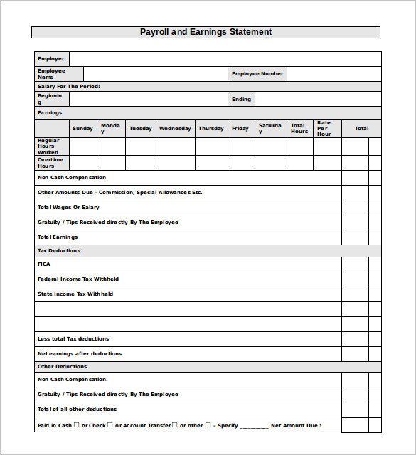 19 Payroll Templates PDF Word Excel