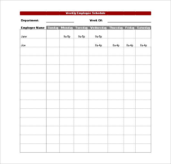 17 Daily Work Schedule Templates & Samples DOC PDF