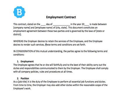 Employee Contract Template [Free Download]