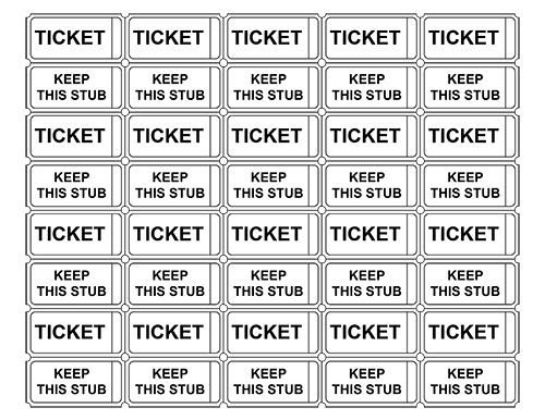 Printable Admission Tickets without Numbers