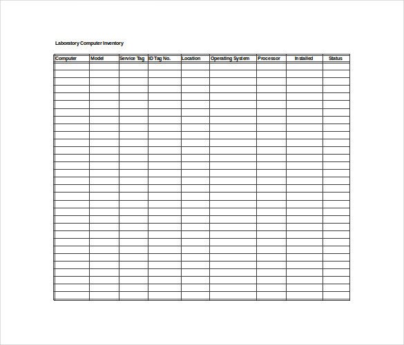 Inventory Spreadsheet Template 5 Free Word Excel