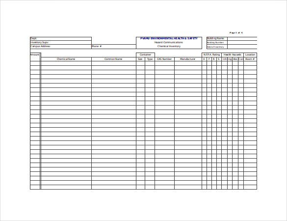Inventory Template – 25 Free Word Excel PDF Documents