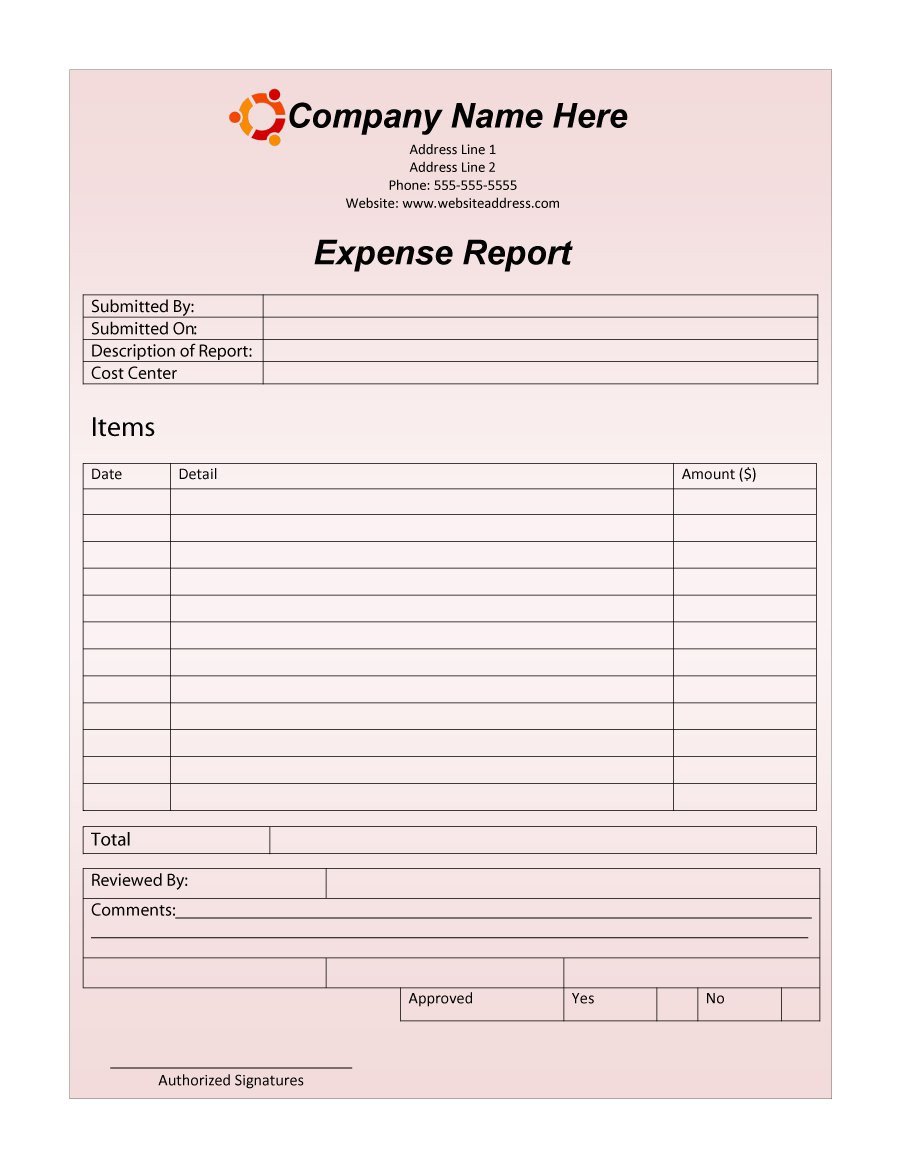 40 Expense Report Templates to Help you Save Money