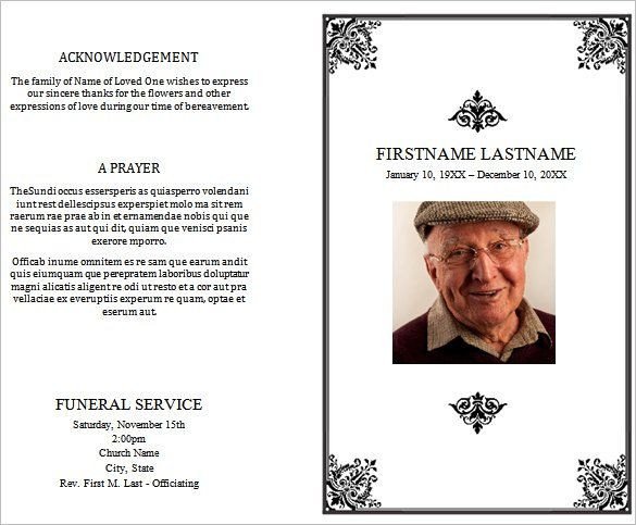 31 Funeral Program Templates Free Word PDF PSD