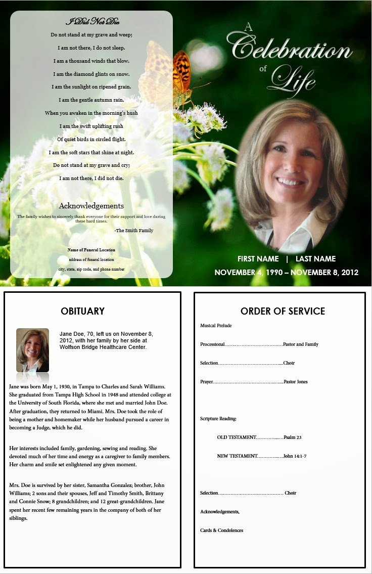 The Funeral Memorial Program Blog Free Funeral Program