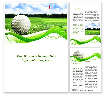 Ball For Golf Word Template