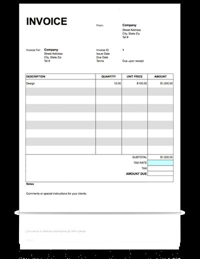 Google Docs Invoice Template Free Invoice Template for