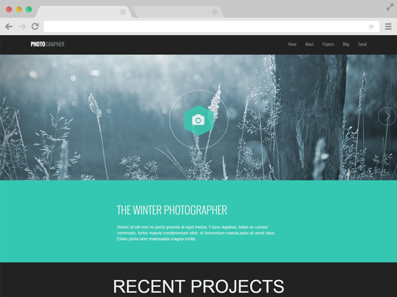 Responsive e Page graphy Website Template