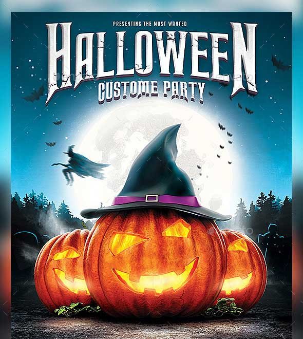45 Best Halloween PSD Party Flyer Templates 2016