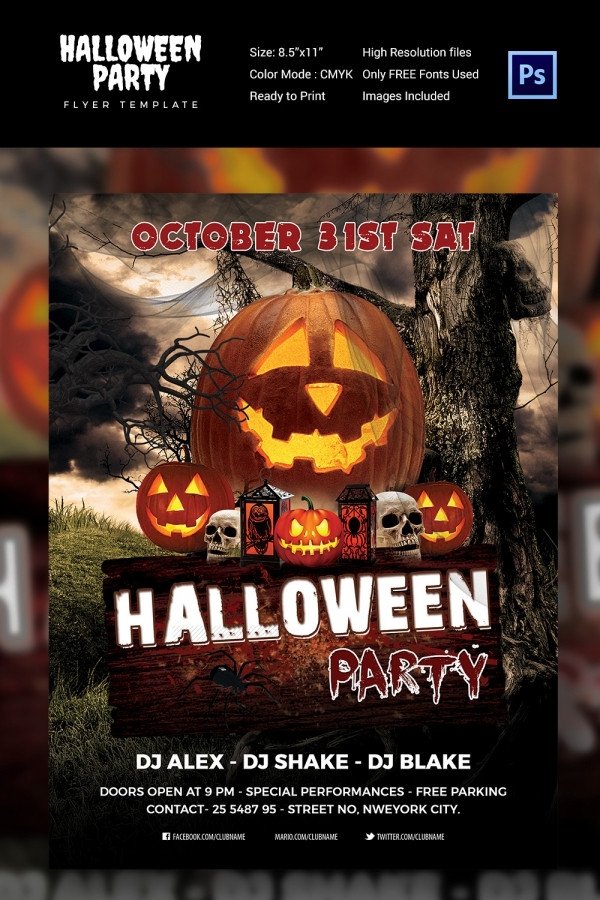 68 Halloween Templates Editable PSD AI EPS Format