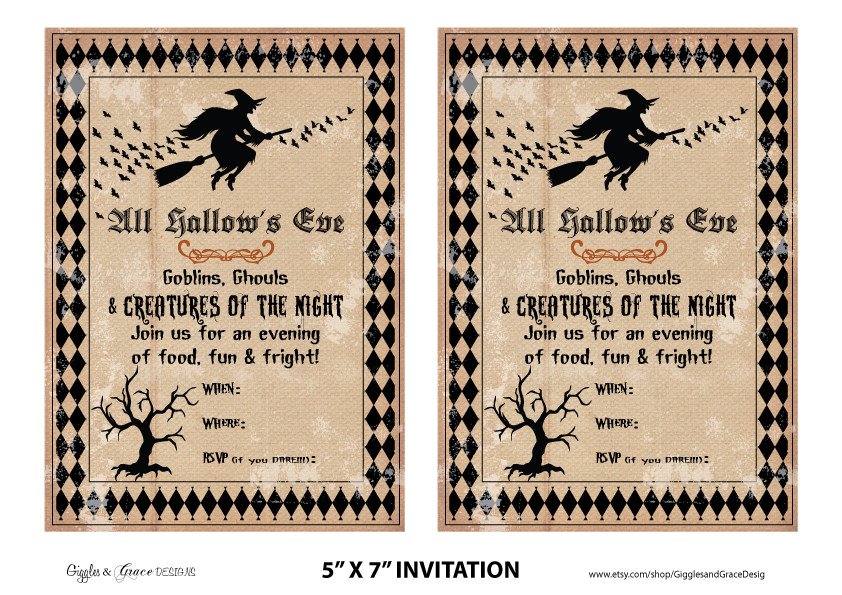 FREE Halloween Party Printables from Giggles & Grace