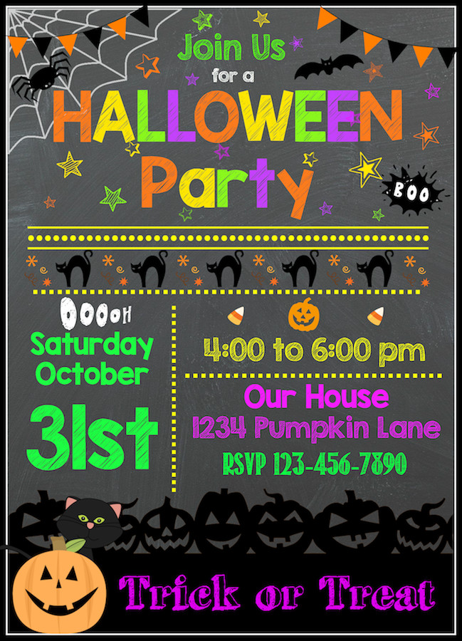 Free Halloween Printables Kids Party Invitations