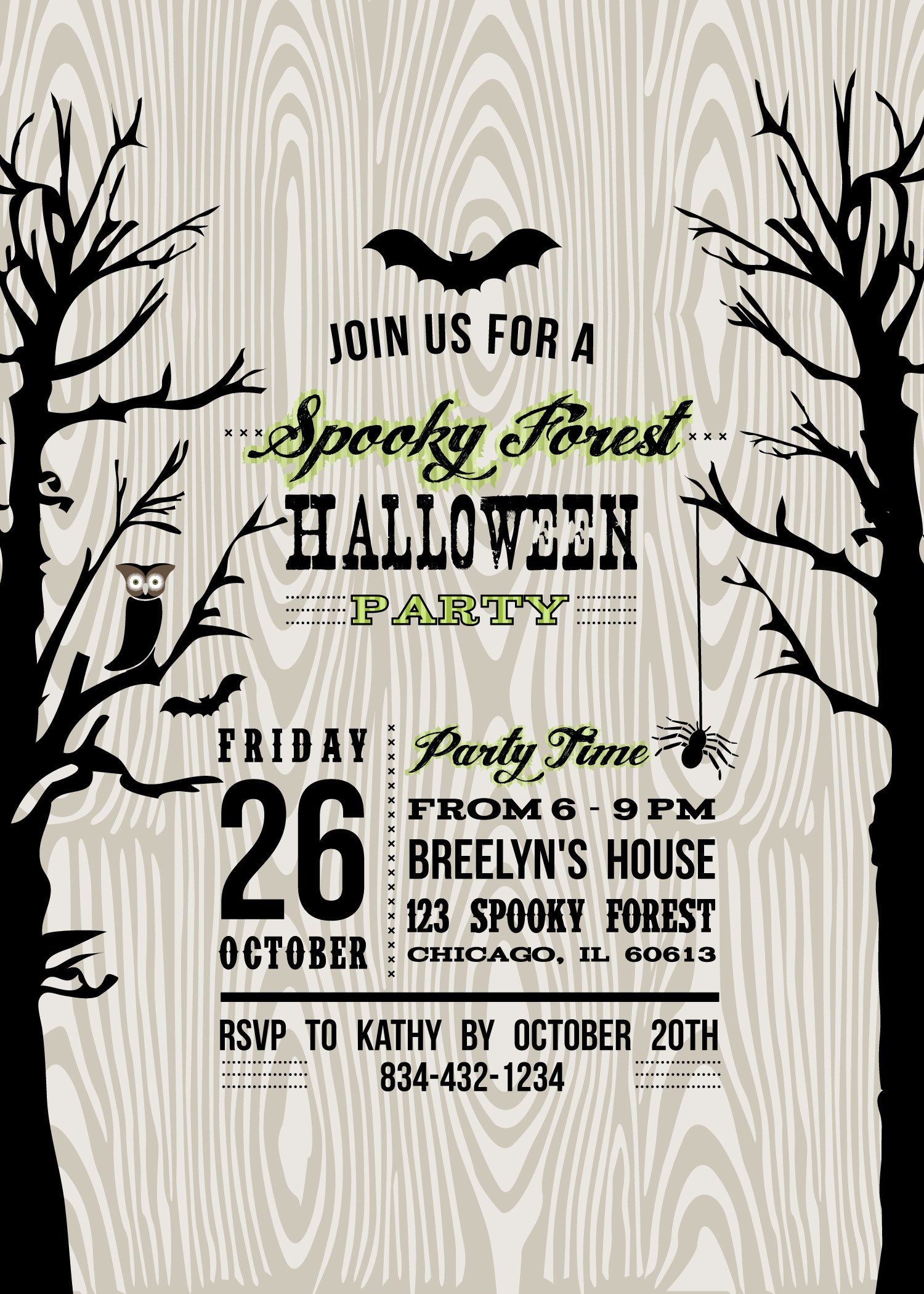 30 Free Halloween Party Invitation Templates Simple Template Design