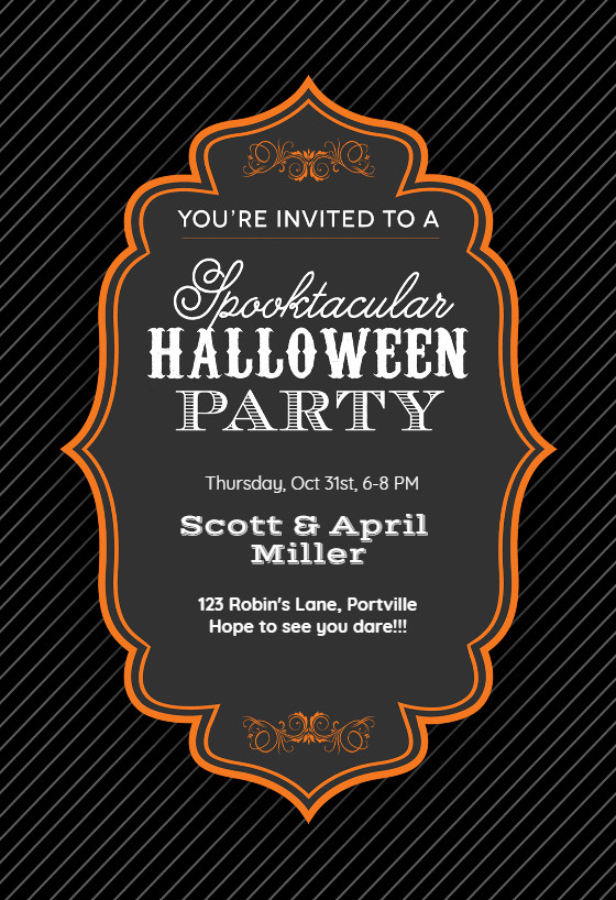 Spooktacular Halloween Party Halloween Party Invitation