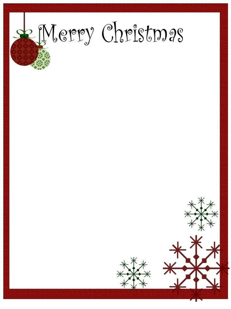 Printable Christmas Stationery to Use for the Holidays