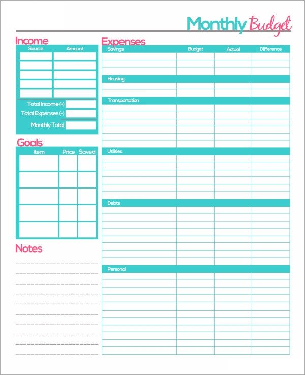 Monthly Bud Template 20 Download Free Documents in