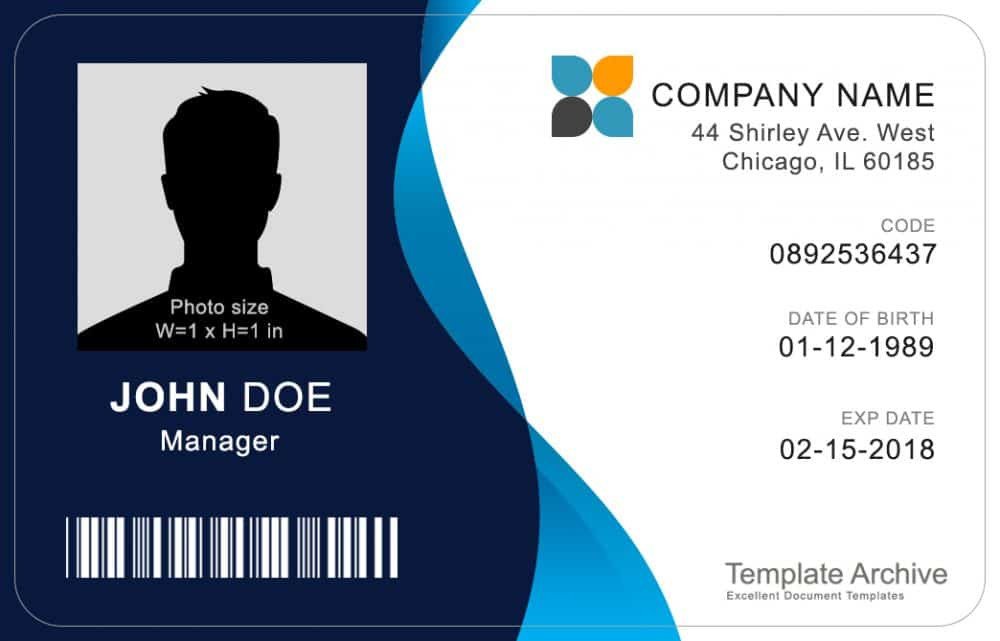16 ID Badge & ID Card Templates FREE Template Archive