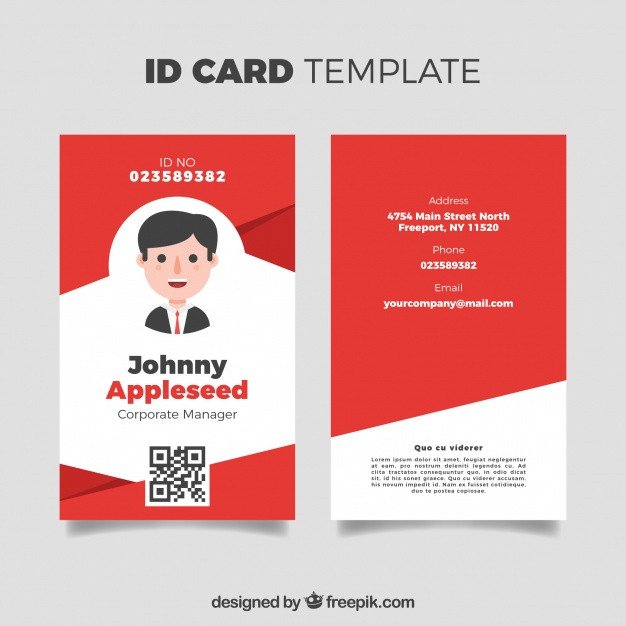 Id card template Vector