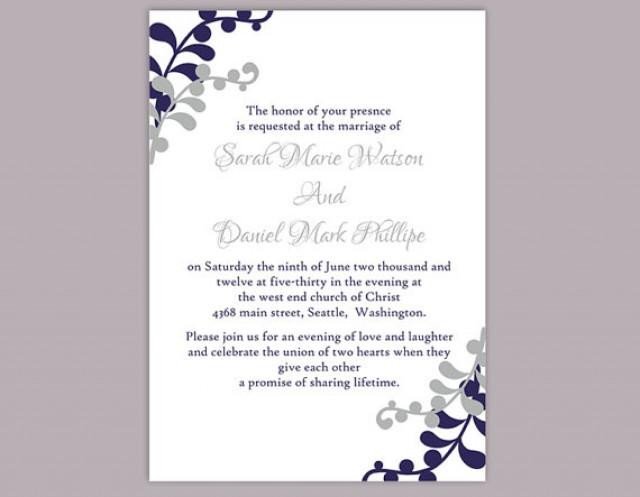 DIY Wedding Invitation Template Editable Word File Instant